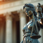 Afbeelding juridisch beeld Vrouwe Justitia